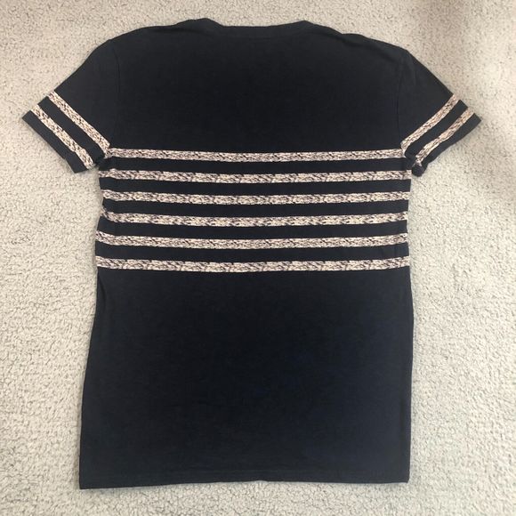 American Eagle Shirt Womens Extra Small Black Preppy Casual Logo Short Sleeve - Picture 6 of 8